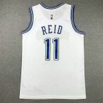 NBA 11 REID Timberwolves 2023-24 Classic Maillot blanc brodé